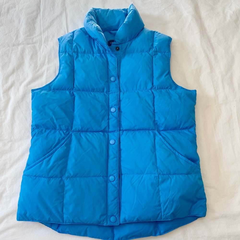 Lands End Blue Puffer Vest